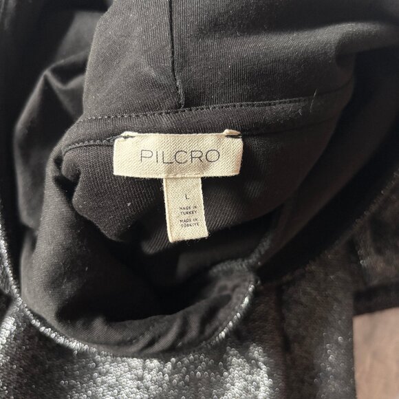 SzL Anthro Pilcro Shimmery Foil Hoodie - EUC - Picture 4 of 10